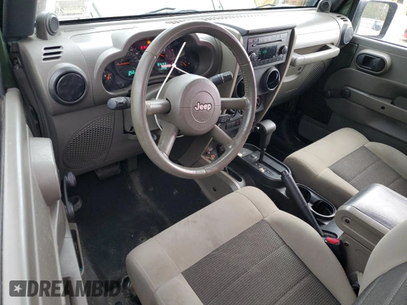 2008 Jeep Wrangler X with VIN 1J4FA24188L638183, listed as a Copart auction lot 56112955 with 112,438 mi miles and Salvage title. Bid and sale history available at DreamBid. Image 8.