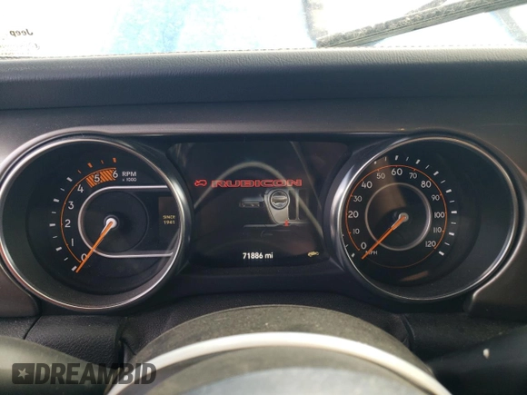 2021 Jeep Wrangler Unlimited Sahara High Altitude with VIN 1C4HJXEM3MW770622, listed as a Copart auction lot 76144874 with 71,886 mi miles and Salvage title. Bid and sale history available at DreamBid. Image 9.
