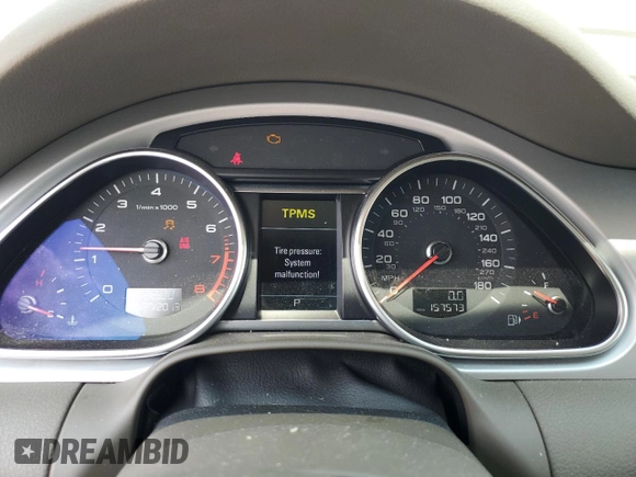 2014 Audi Q7 Premium Plus with VIN WA1LGAFE1ED007650, listed as a Copart auction lot 59182355 with 157,573 mi miles and Salvage title. Bid and sale history available at DreamBid. Image 9.