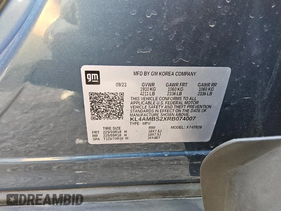 2024 Buick Encore GX Preferred с VIN KL4AMBS2XRB074007, выставлен на аукционе Copart как лот 87306304 с пробегом 28 247 миль миль и Чистый • Clean title. История ставок и продаж доступна на DreamBid. Изображение 12.