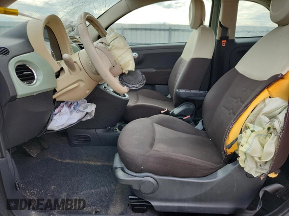 2013 FIAT 500 Pop with VIN 3C3CFFAR0DT743301, listed as a Copart auction lot 63880985 with 88,953 mi miles and Salvage title. Bid and sale history available at DreamBid. Image 7.