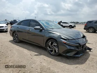 2024 Hyundai Elantra Limited with VIN KMHLP4DG8RU818133, listed as a Copart auction lot 54598175 with 13,647 mi miles and Salvage Title. Bid and sale history available at DreamBid. Image 4.