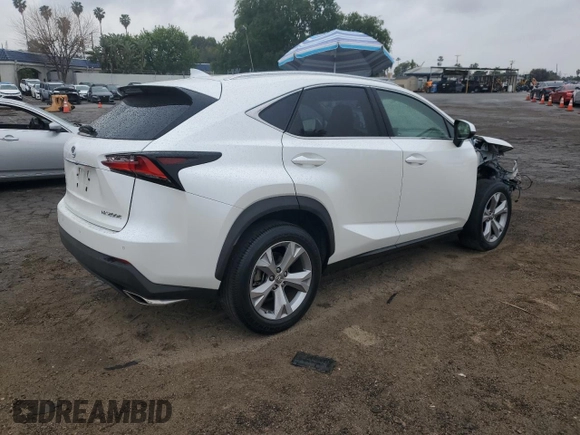 2017 Lexus NX with VIN JTJYARBZ4H2052244, listed as a Copart auction lot 47969575 with 58,228 mi miles and Salvage Title. Bid and sale history available at carsss.com. Image 3.