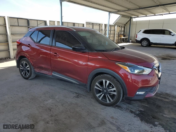 2020 Nissan Kicks SR with VIN 3N1CP5DV9LL503578, listed as a Copart auction lot 45718975 with 57,214 mi miles and Salvage Title. Bid and sale history available at carsss.com. Image 4.