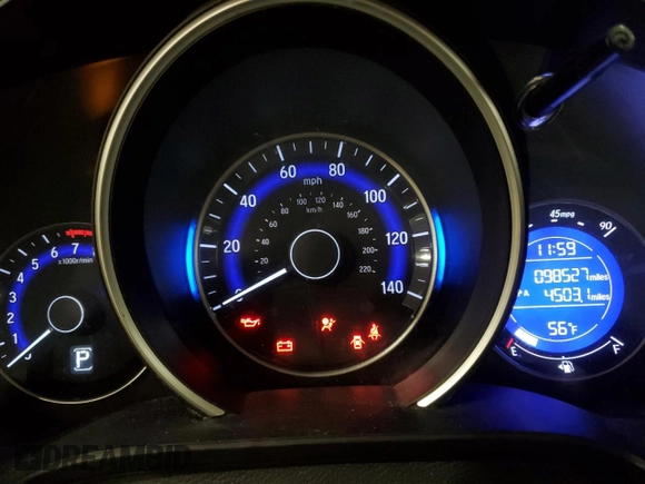 2016 Honda Fit LX with VIN JHMGK5H59GX021841, listed as a Copart auction lot 48261395 with 98,527 mi miles and Non Repairable. Bid and sale history available at carsss.com. Image 9.