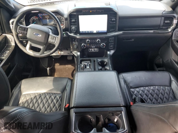 2021 Ford F-150 XL with VIN 1FTFW1E58MKE48631, listed as a Copart auction lot 61409595 with 36,388 mi miles and Salvage title. Bid and sale history available at DreamBid. Image 8.