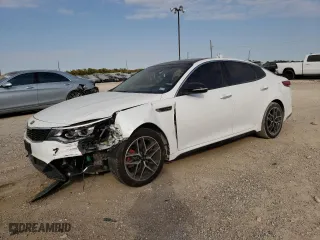 2019 Kia Optima SX with VIN 5XXGW4L27KG285797, listed as a Copart auction lot 76615164 with 25,551 mi miles and Salvage Title. Bid and sale history available at carsss.com. Image 1.