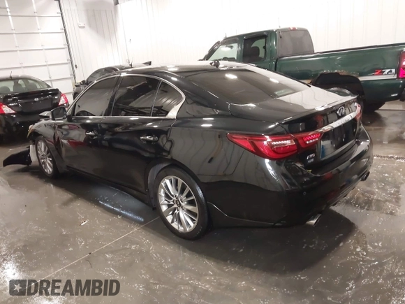 2021 Infiniti Q50 Luxe with VIN JN1EV7BR0MM755324, listed as a IAAI auction lot 42126177 with 33,000 mi miles and . Bid and sale history available at DreamBid. Image 3.