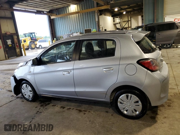 2024 Mitsubishi Mirage ES with VIN ML32AUHJ3RH017533, listed as a Copart auction lot 61968955 with 15,596 mi miles and Salvage title. Bid and sale history available at DreamBid. Image 2.