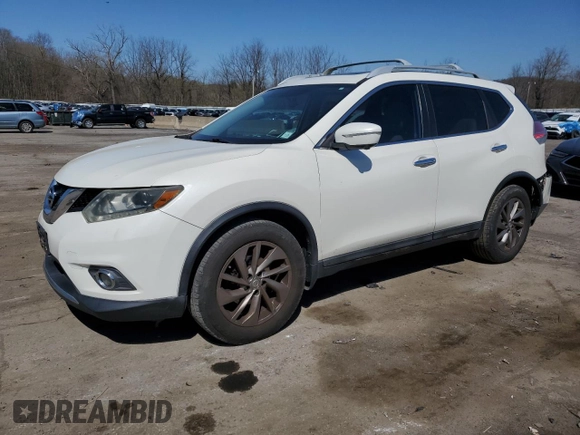 2015 Nissan Rogue SV with VIN 5N1AT2MT0FC773453, listed as a Copart auction lot 53191465 with 108,810 mi miles and Salvage Title. Bid and sale history available at carsss.com. Image 1.