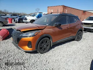 2021 Nissan Kicks SR with VIN 3N1CP5DV4ML505773, listed as a Copart auction lot 47424885 with 55,883 mi miles and Salvage Title. Bid and sale history available at carsss.com. Image 1.