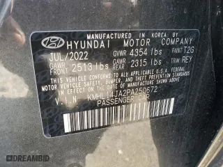 2023 Hyundai Sonata SEL with VIN KMHL14JA2PA250672, listed as a Copart auction lot 53042255 with 43,973 mi miles and Clean Title. Bid and sale history available at carsss.com. Image 13.
