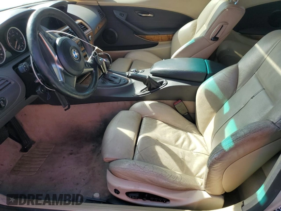 2005 BMW 6 Series 645Ci with VIN WBAEH73485B192332, listed as a Copart auction lot 76946314 with 176,744 mi miles and Clean Title. Bid and sale history available at DreamBid. Image 7.