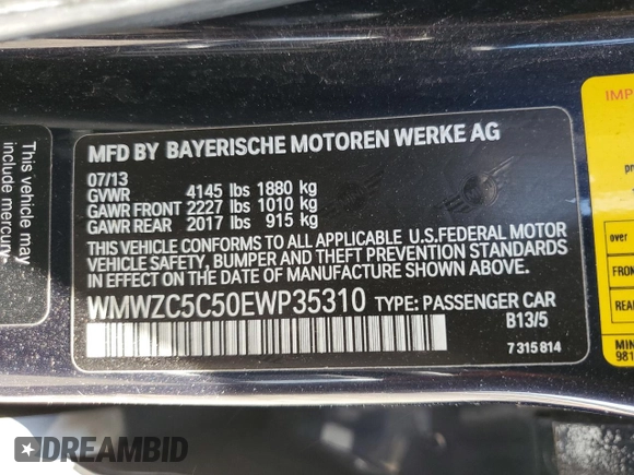 2014 MINI Countryman S с VIN WMWZC5C50EWP35310, выставлен на аукционе Copart как лот 59412065 с пробегом 81 133 миль миль и Чистый • Clean title. История ставок и продаж доступна на DreamBid. Изображение 12.