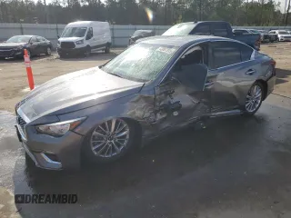 2021 Infiniti Q50 Luxe with VIN JN1EV7BR5MM751155, listed as a Copart auction lot 43867315 with 38,470 mi miles and Non Repairable. Bid and sale history available at carsss.com. Image 1.