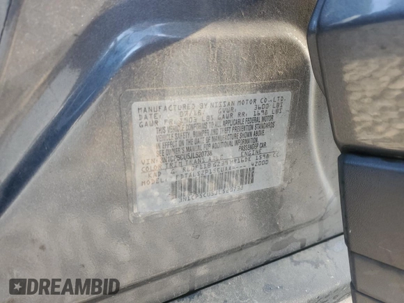 2018 Nissan Kicks SV z VIN 3N1CP5CU5JL520738, wystawiony jako Copart lot #53406785 z przebiegiem 82 082 mil mil oraz Szkoda całkowita • Salvage title. Historia ofert i sprzedaży dostępna na DreamBid. Obrazek 14.