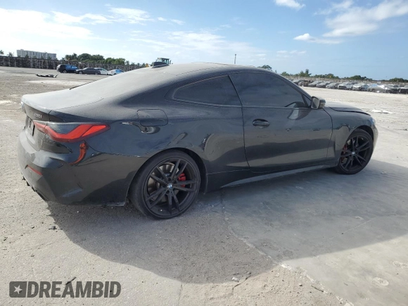 2021 BMW 4 Series 430i with VIN WBA53AP05MCG80393, listed as a Copart auction lot 84918394 with 61,614 mi miles and Salvage Title. Bid and sale history available at DreamBid. Image 3.