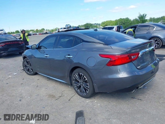 2018 Nissan Maxima SV with VIN 1N4AA6AP2JC385535, listed as a IAAI auction lot 42299100 with 81,431 mi miles and . Bid and sale history available at DreamBid. Image 3.