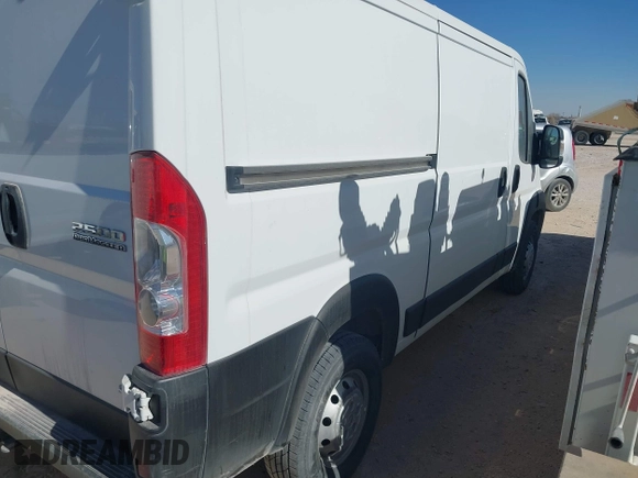 2023 Ram ProMaster Cargo with VIN 3C6LRVVG4PE584448, listed as a IAAI auction lot 41582170 with 87,666 mi miles and . Bid and sale history available at DreamBid. Image 1.
