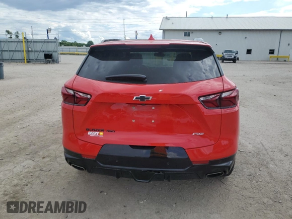 2020 Chevrolet Blazer RS z VIN 3GNKBKRS8LS573512, wystawiony jako Copart lot #58736815 z przebiegiem Nie podano mil oraz Szkoda całkowita • Salvage title. Historia ofert i sprzedaży dostępna na DreamBid. Obrazek 6.