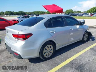 2018 Kia Rio LX with VIN 3KPA24AB0JE054428, listed as a IAAI auction lot 40101162 with 107,857 mi miles. Bid and sale history available at carsss.com. Image 4.