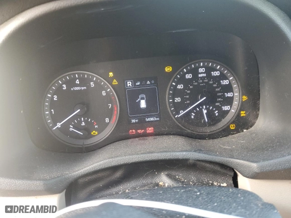 2018 Hyundai Tucson SEL with VIN KM8J3CA49JU665466, listed as a Copart auction lot 83358734 with 54,963 mi miles and Salvage Title. Bid and sale history available at carsss.com. Image 9.