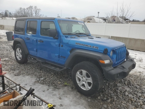 2023 Jeep Wrangler Sport S with VIN 1C4HJXDN5PW573692, listed as a Copart auction lot 42982875 with 25,584 mi miles and Salvage Title. Bid and sale history available at DreamBid. Image 4.