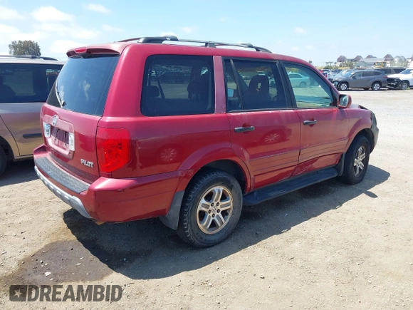 2003 Honda Pilot EX with VIN 2HKYF18423H543534, listed as a IAAI auction lot 42153549 with 363,663 mi miles. Bid and sale history available at carsss.com. Image 4.