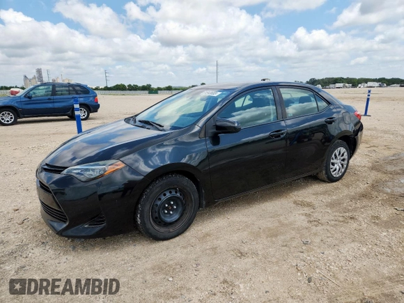 2019 Toyota Corolla L with VIN 2T1BURHE3KC172288, listed as a Copart auction lot 61043655 with 91,282 mi miles and Salvage title. Bid and sale history available at DreamBid. Image 1.
