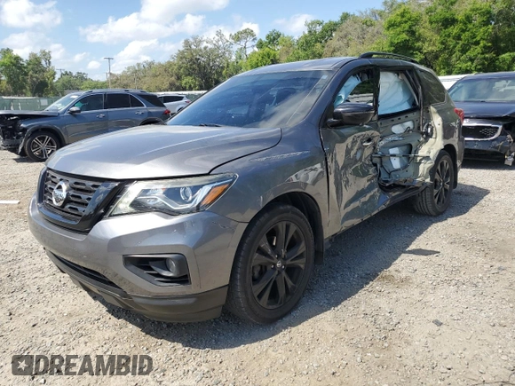 2018 Nissan Pathfinder SL with VIN 5N1DR2MNXJC660910, listed as a Copart auction lot 51427215 with 83,282 mi miles and Salvage Title. Bid and sale history available at carsss.com. Image 1.