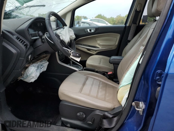 2019 Ford EcoSport Titanium with VIN MAJ3S2KE9KC272873, listed as a Copart auction lot 50262935 with 63,714 mi miles and Salvage Title. Bid and sale history available at DreamBid. Image 7.