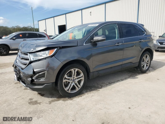 2017 Ford Edge Titanium with VIN 2FMPK3K80HBC69716, listed as a Copart auction lot 44127295 with 105,245 mi miles and Salvage Title. Bid and sale history available at carsss.com. Image 1.