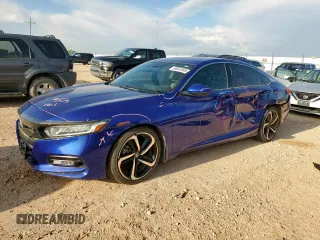 2019 Honda Accord Sport with VIN 1HGCV1F38KA100125, listed as a Copart auction lot 60561865 with 64,704 mi miles and Salvage title. Bid and sale history available at DreamBid. Image 1.