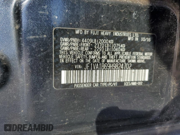 2017 Subaru WRX with VIN JF1VA1B69H9824702, listed as a Copart auction lot 46978235 with 147,213 mi miles and Salvage Title. Bid and sale history available at carsss.com. Image 14.