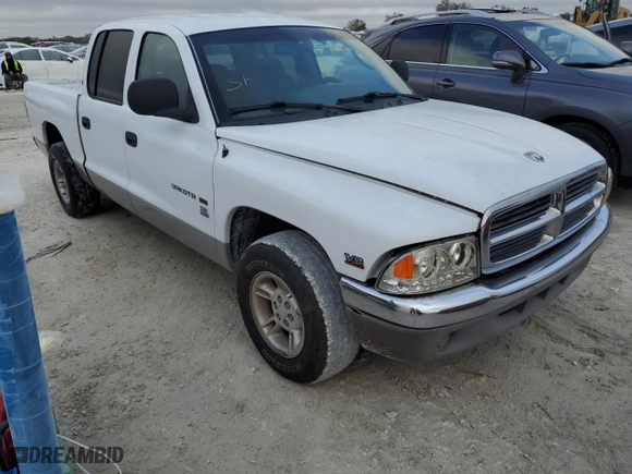 2000 Dodge Dakota Sport with VIN 1B7GL2AN5YS642063, listed as a Copart auction lot 76665334 with 0 mi miles and Non Repairable. Bid and sale history available at carsss.com. Image 4.