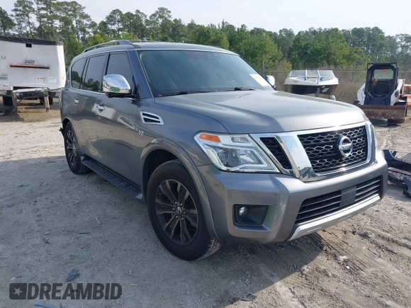 2018 Nissan Armada Platinum with VIN JN8AY2NF7J9331679, listed as a IAAI auction lot 41270116 with 115,433 mi miles. Bid and sale history available at carsss.com. Image 1.