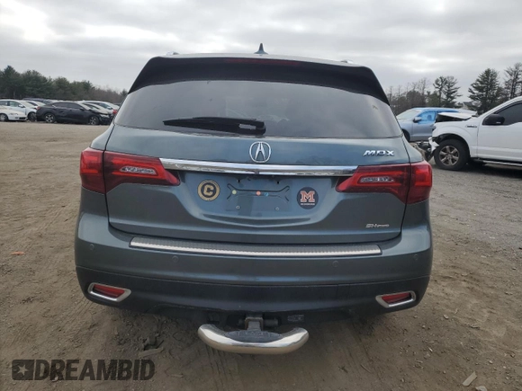 2014 Acura MDX Advance with VIN 5FRYD4H8XEB039386, listed as a Copart auction lot 48935905 with Not Provided miles and Salvage Title. Bid and sale history available at DreamBid. Image 6.