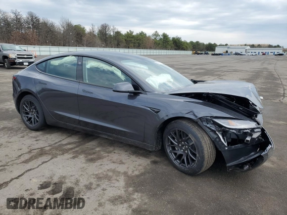 2025 Tesla Model 3 Long Range with VIN 5YJ3E1EB3SF975742, listed as a Copart auction lot 53003905 with 639 mi miles and Salvage title. Bid and sale history available at DreamBid. Image 4.