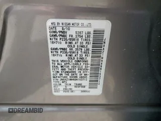 2011 Nissan Murano S z VIN JN8AZ1MW4BW153712, wystawiony jako Copart lot #59485345 z przebiegiem Nie podano mil oraz Szkoda całkowita • Salvage title. Historia ofert i sprzedaży dostępna na DreamBid. Obrazek 14.