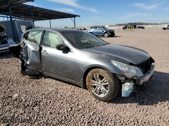 2013 Infiniti G37 Sedan x with VIN JN1CV6AR4DM763476, listed as a Copart auction lot 46166065 with 0 mi miles and Salvage Title. Bid and sale history available at carsss.com. Image 4.