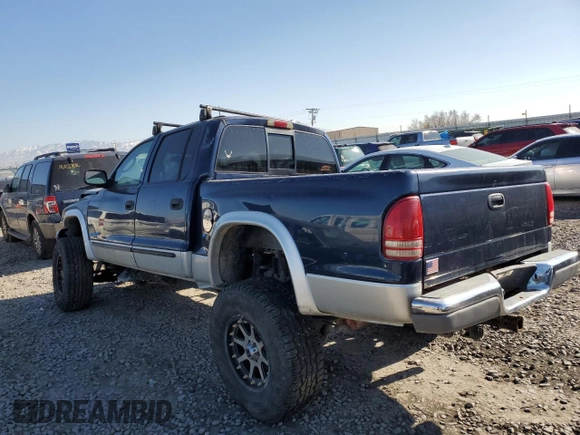 2002 Dodge Dakota SLT with VIN 1B7HG48N22S646167, listed as a Copart auction lot 42716735 with 184,598 mi miles and Salvage Title. Bid and sale history available at carsss.com. Image 2.