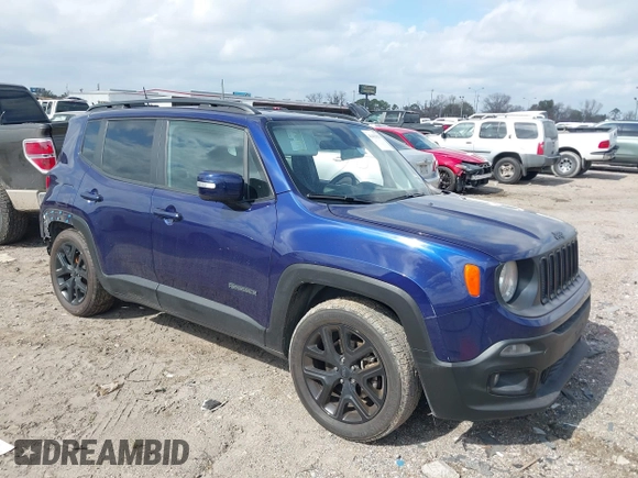 2018 Jeep Renegade Latitude with VIN ZACCJABBXJPJ06575, listed as a IAAI auction lot 41493825 with 155,994 mi miles and . Bid and sale history available at DreamBid. Image 1.