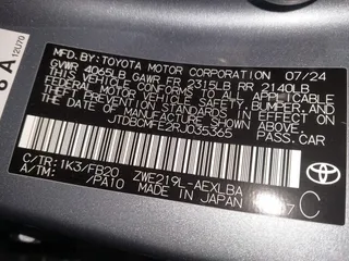 2024 Toyota Corolla Hybrid LE with VIN JTDBCMFE2RJ035365, listed as a IAAI auction lot 41550244 with 5,265 mi miles. Bid and sale history available at carsss.com. Image 9.