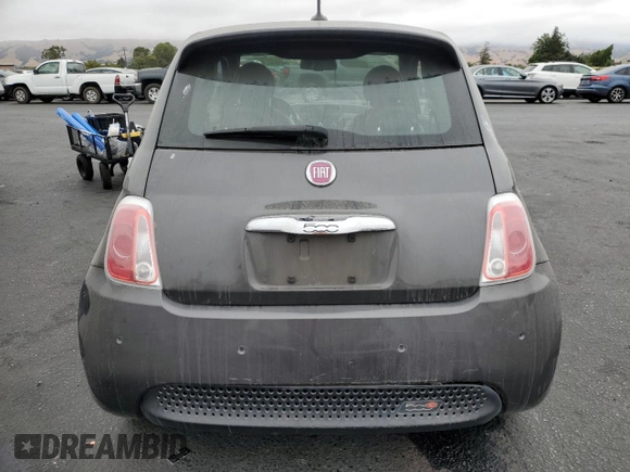 2015 FIAT 500e with VIN 3C3CFFGE6FT638320, listed as a Copart auction lot 66402495 with 74,257 mi miles and Clean title. Bid and sale history available at DreamBid. Image 6.