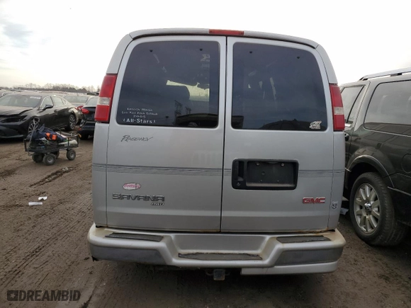 2005 GMC Savana Cargo Van YF7 Upfitter with VIN 1GDFH15T351130346, listed as a Copart auction lot 48831065 with 212,465 mi miles and Clean Title. Bid and sale history available at carsss.com. Image 6.