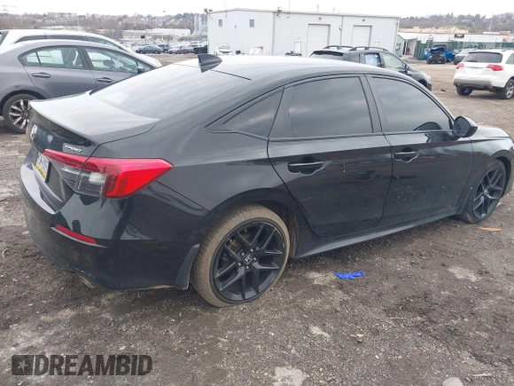 2023 Honda Civic Sedan Sport with VIN 2HGFE2F52PH529418, listed as a IAAI auction lot 41889183 with 1 mi miles. Bid and sale history available at carsss.com. Image 4.