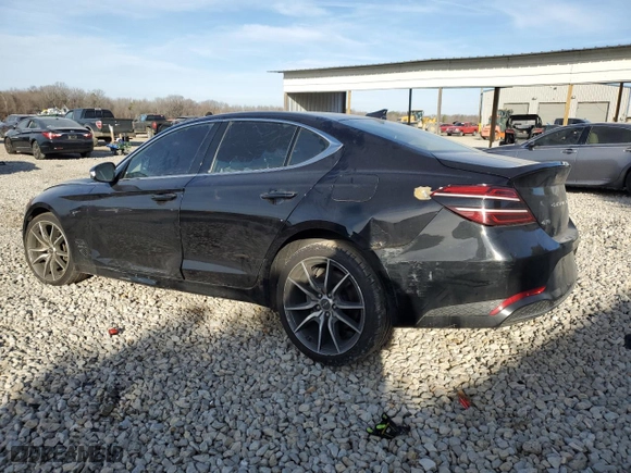 2023 Genesis G70 2.0T with VIN KMTG34TA5PU131317, listed as a Copart auction lot 42138475 with 34,189 mi miles and Salvage Title. Bid and sale history available at carsss.com. Image 2.