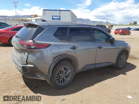 2023 Nissan Rogue S with VIN 5N1BT3AB8PC744032, listed as a Copart auction lot 54912345 with 55,045 mi miles and Salvage title. Bid and sale history available at DreamBid. Image 3.