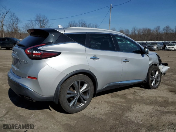 2020 Nissan Murano Platinum with VIN 5N1AZ2DS1LN114335, listed as a Copart auction lot 48588165 with 51,074 mi miles and Salvage Title. Bid and sale history available at carsss.com. Image 3.
