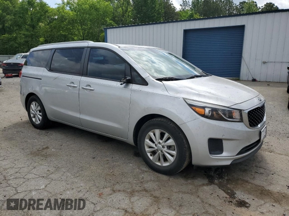 2018 Kia Sedona LX with VIN KNDMB5C17J6403033, listed as a Copart auction lot 53404425 with 52,872 mi miles and Salvage Title. Bid and sale history available at carsss.com. Image 4.